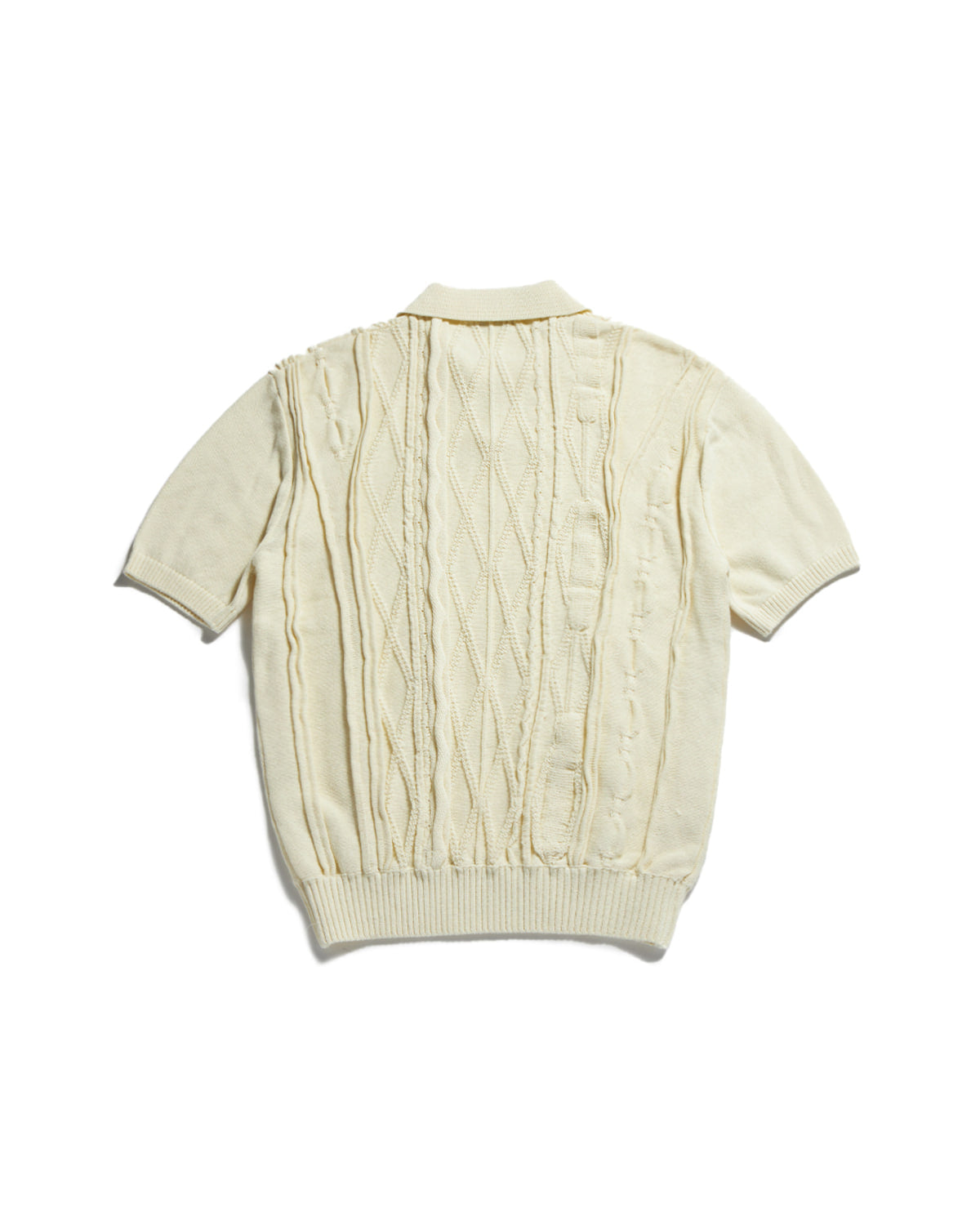 Eastlogue - Asymmetrical Cable Half Knit (Cream) product image 6 | TRAB K-Fashion Australia