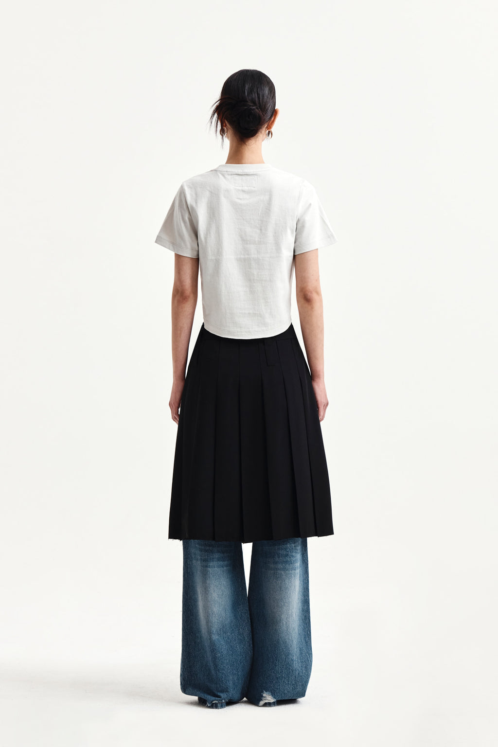 Matin Kim - Graffiti Round Hem Crop Top (Cream) product image 7 | TRAB K-Fashion Australia