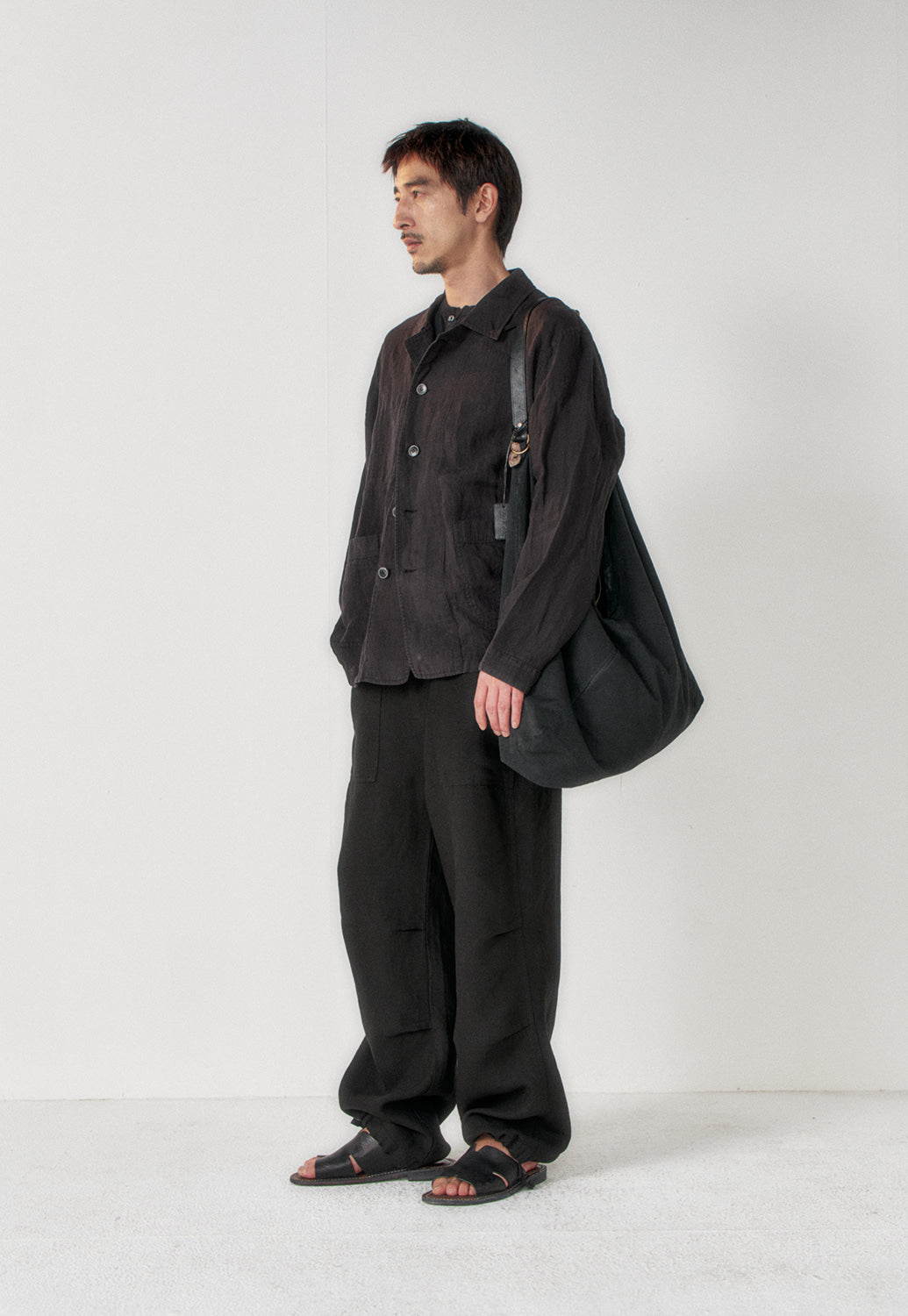 Art if acts - Linen French Work Jacket (Black) product image 4 | TRAB K-Fashion Australia