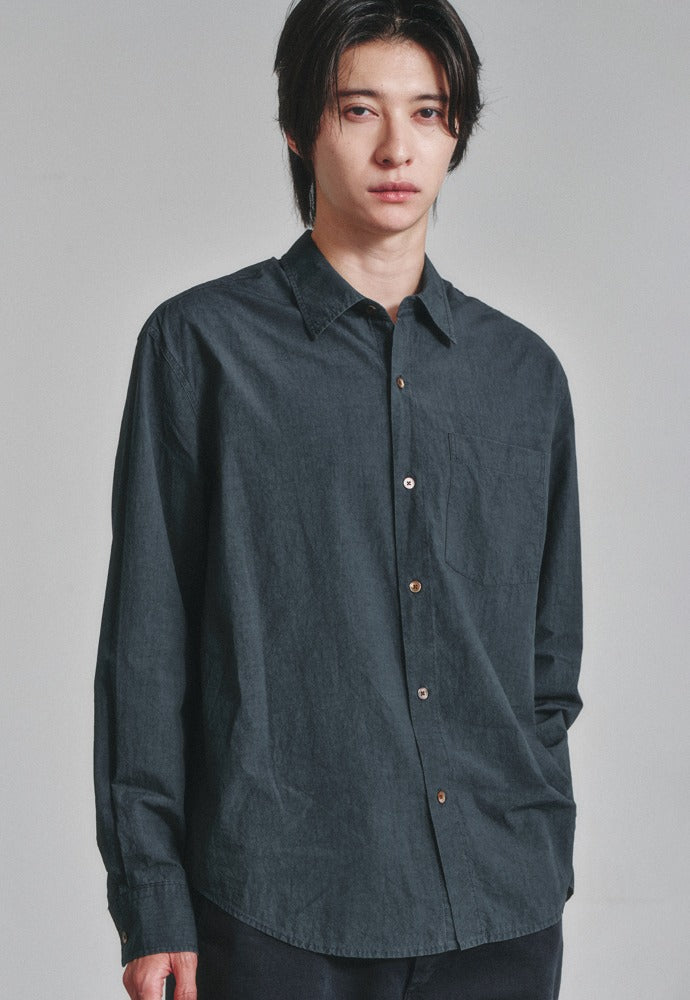 Art if acts - Sunny Dry Typewriter Shirt (Vintage Navy) product image 1 | TRAB K-Fashion Australia