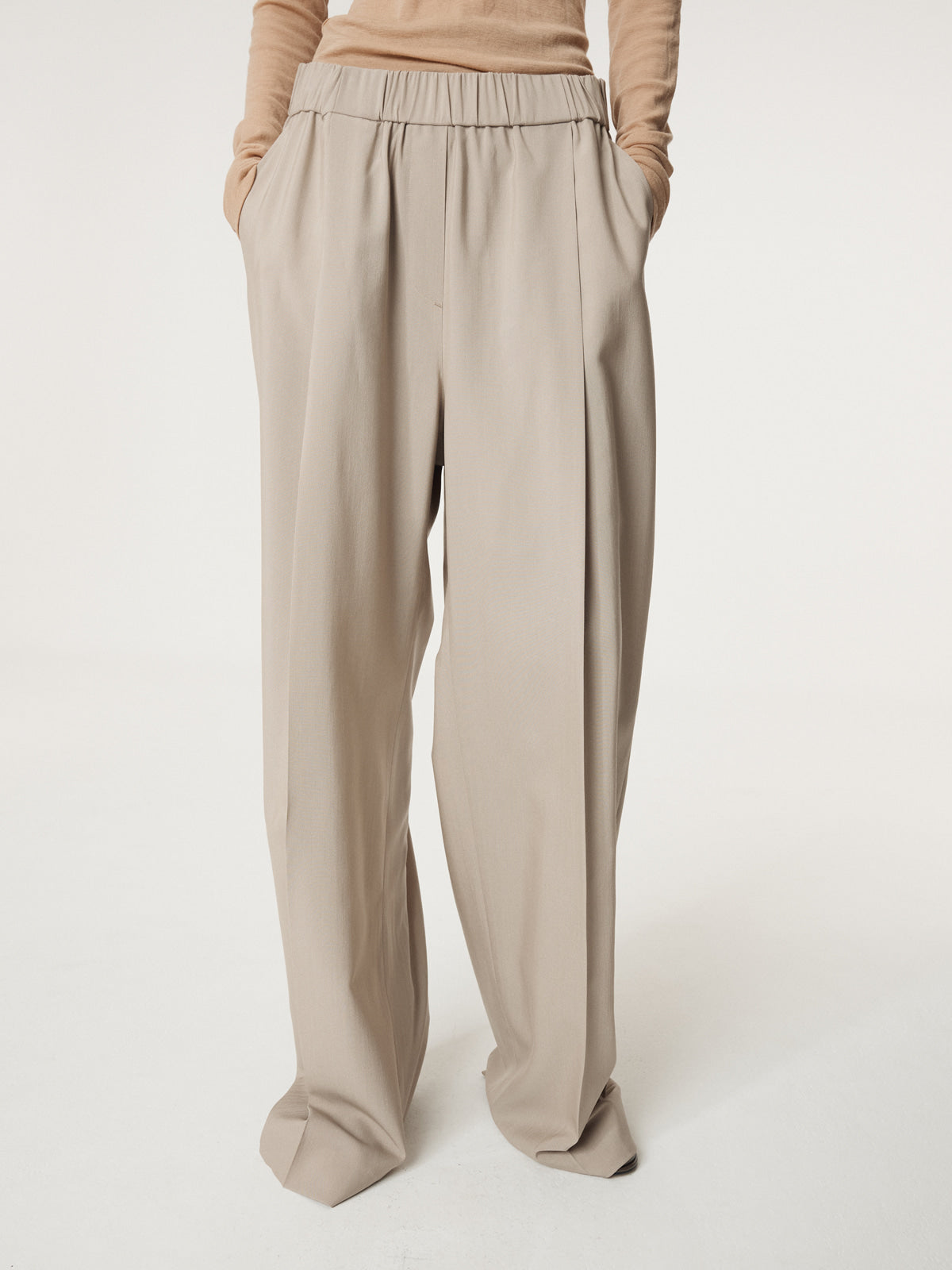 Recto - Banding Waist Wide Pants (Sepia Beige) product image 6 | TRAB K-Fashion Australia