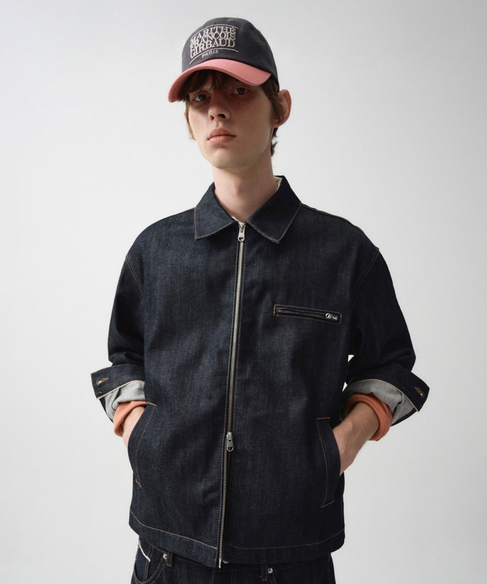 Marithe & Francois Girbaud - Bossa Selvage Denim Jacket (Dark Blue) product image 1 | TRAB K-Fashion Australia
