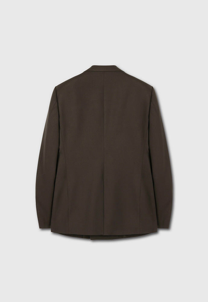 Tonywack - Wool Twill Double-Breasted Tailored Blazer (Brown) product image 11 | TRAB K-Fashion Australia