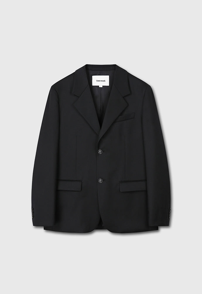 Tonywack - Virgin Wool Relaxed Tailored Jacket (Black) product image 8 | TRAB K-Fashion Australia