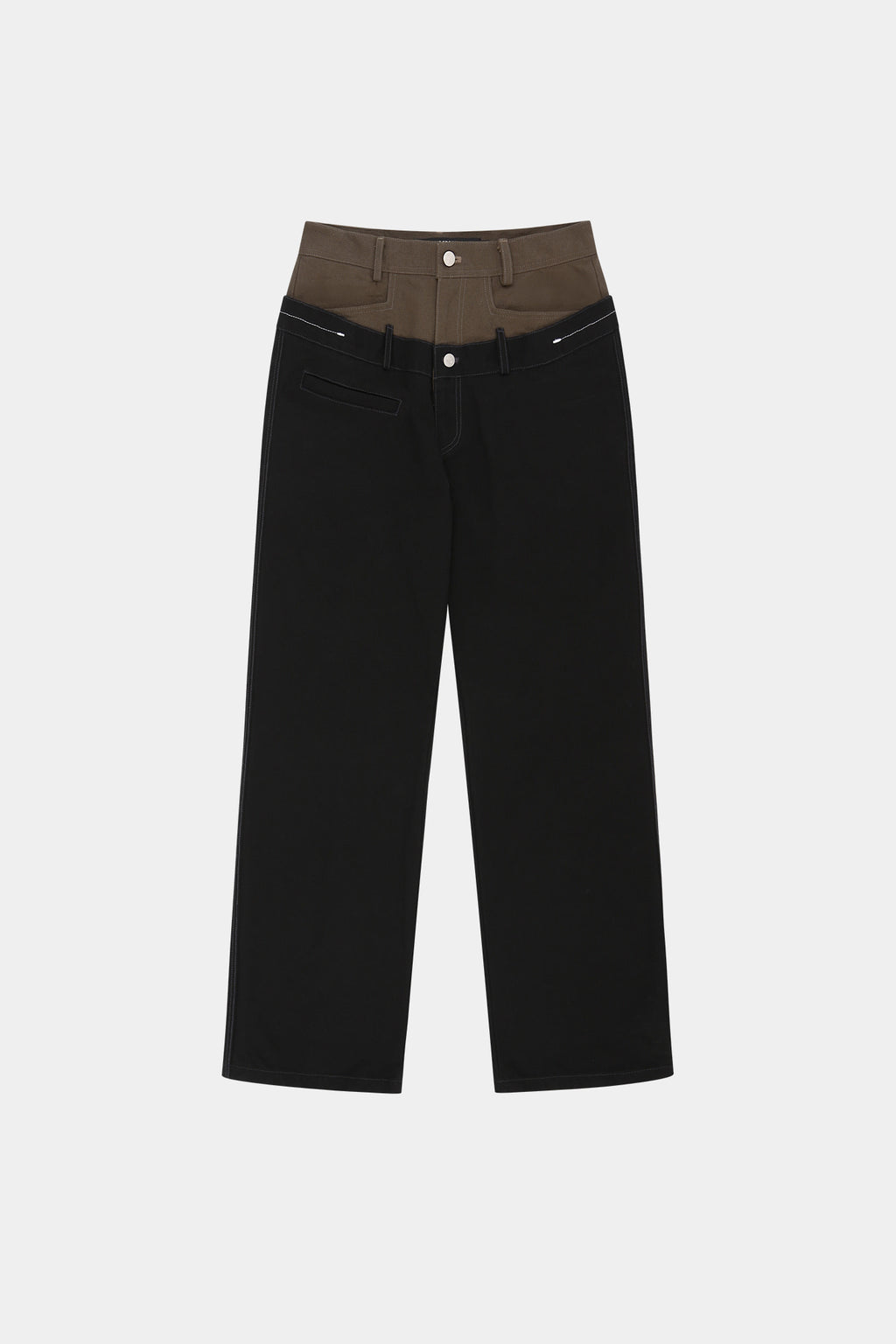 Andersson Bell - Double Waist Oxford Work Trousers (Black/Khaki) product image 11 | TRAB K-Fashion Australia
