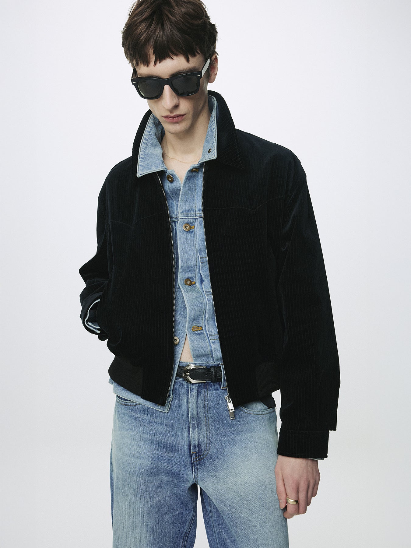 Tonywack - Ribbed Velvet Western Blouson (Black) product image 5 | TRAB K-Fashion Australia