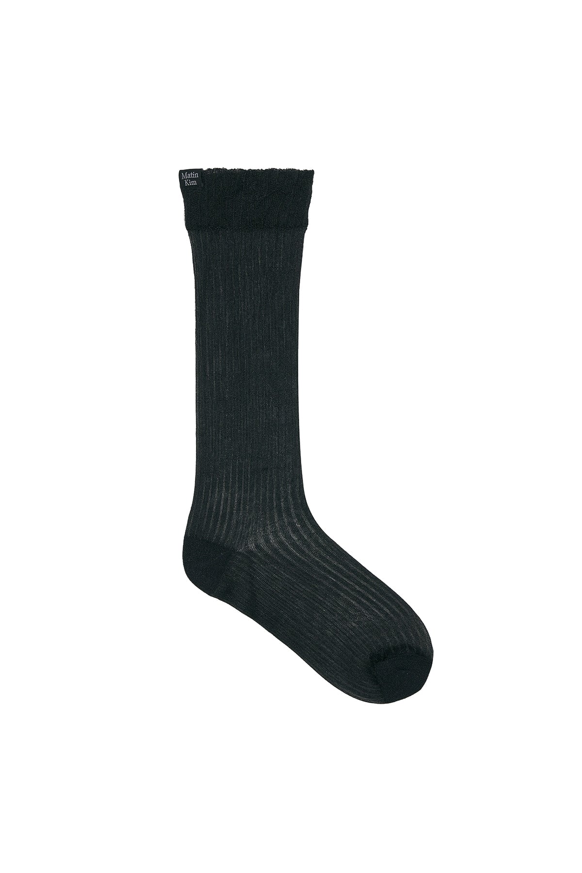 Matin Kim - Glow Sheer Crew Socks (Black) product image 1 | TRAB K-Fashion Australia