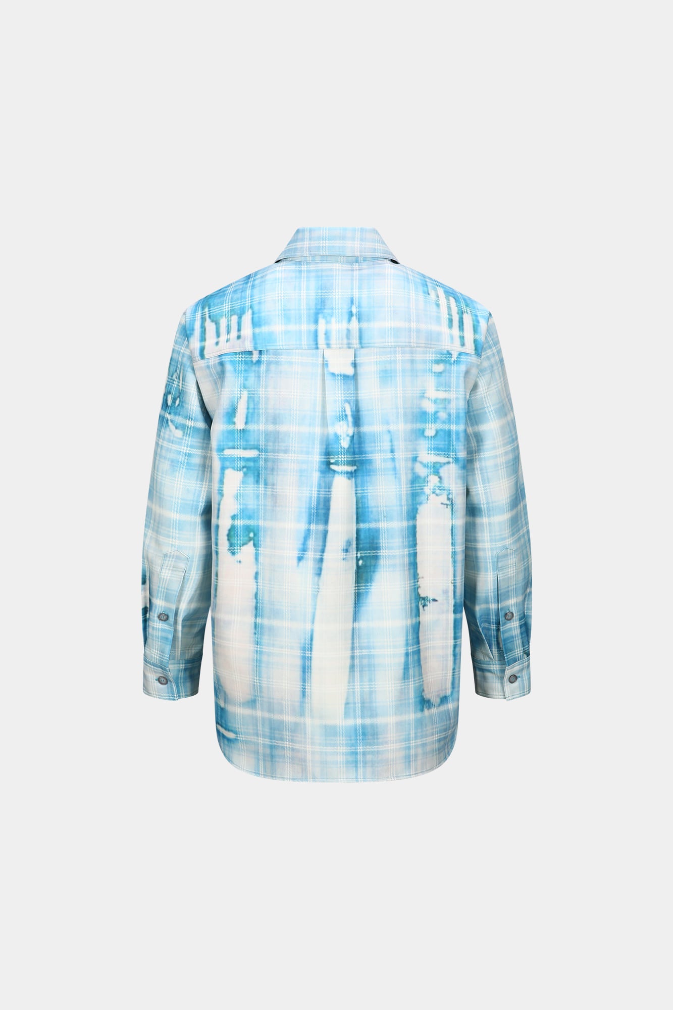 Andersson Bell - Trompe L'oeil Printed Check Shirts (Blue) product image 9 | TRAB K-Fashion Australia