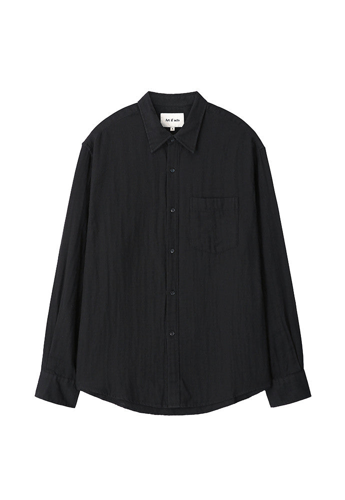 Art if acts - Washed Gauze Shirt (Black) product image 6 | TRAB K-Fashion Australia