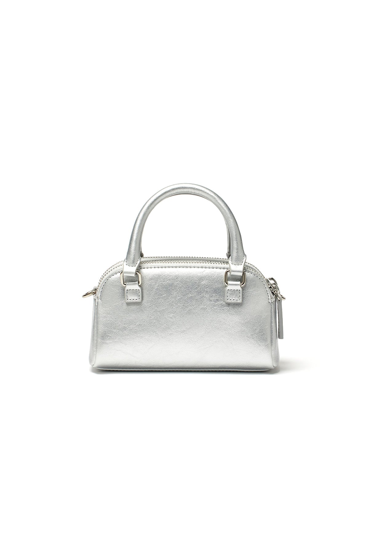 Matin Kim - Double Zipper Mini Cross Bag (Silver) product image 2 | TRAB K-Fashion Australia