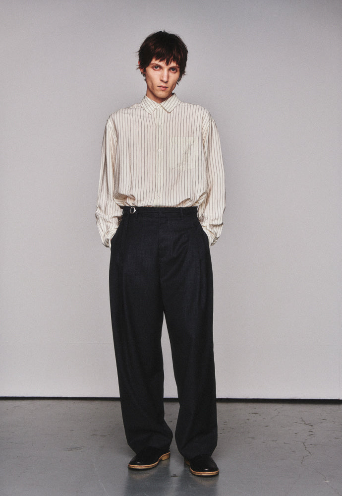 Art if acts - Wrinkle Rayon Shirt (Cream/Charcoal) product image 4 | TRAB K-Fashion Australia