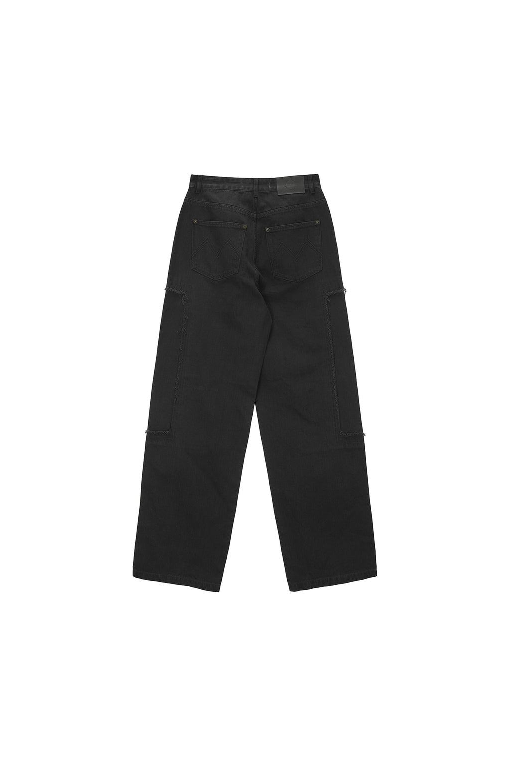 Matin Kim - Double Knee Cotton Denim Pants (Charcoal) product image 2 | TRAB K-Fashion Australia