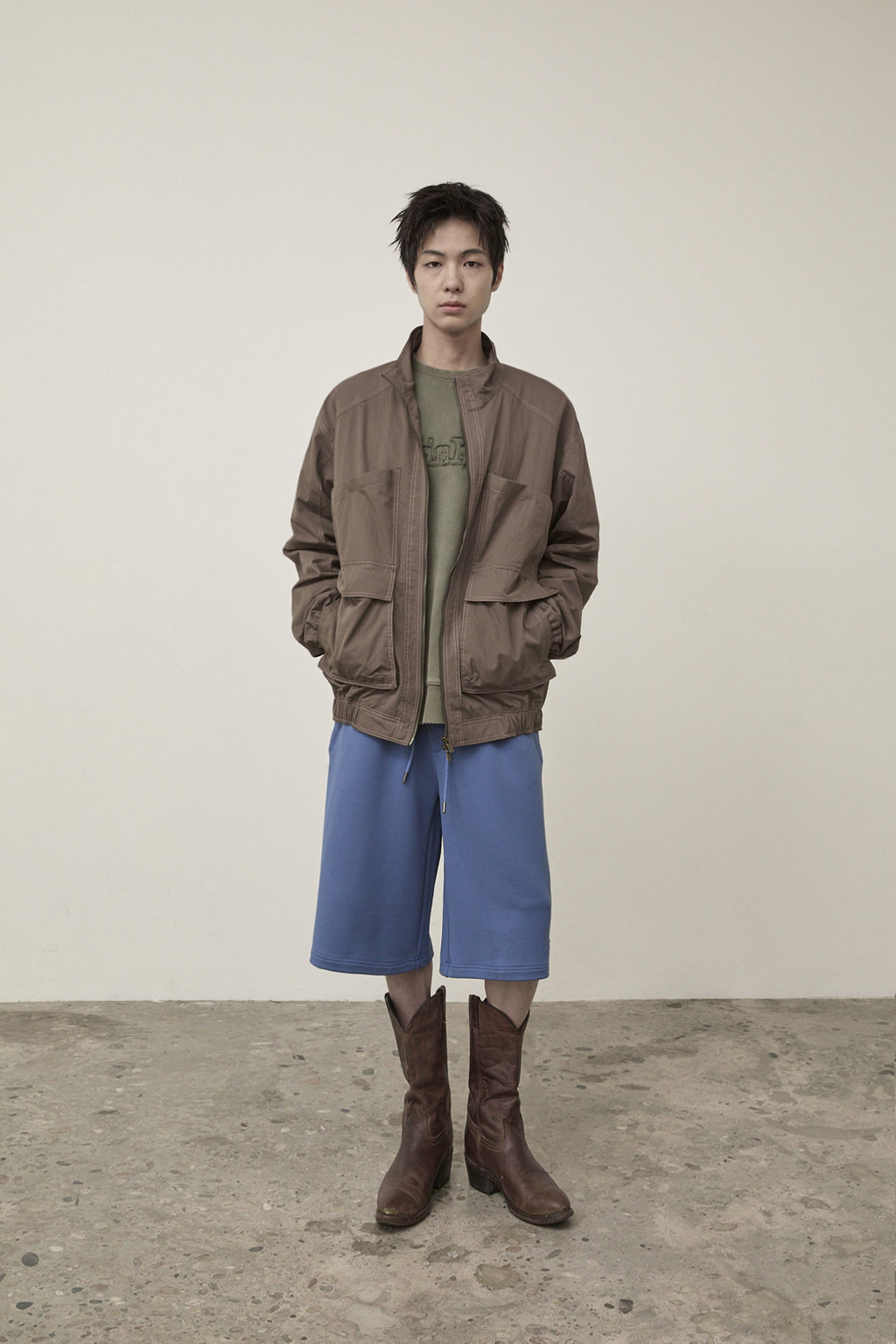 Matin Kim - Utility Bomber Jumper (Khaki Brown) product image 9 | TRAB K-Fashion Australia