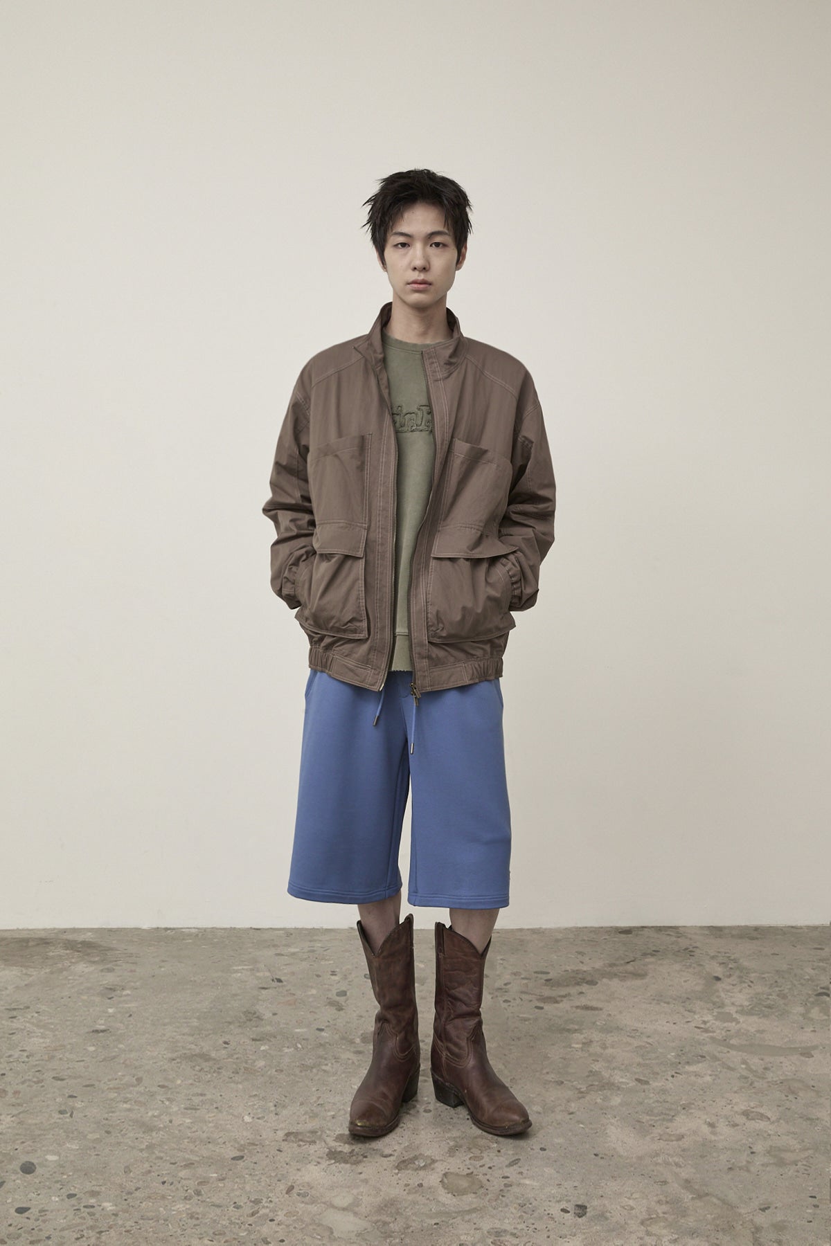 Matin Kim - Utility Bomber Jumper (Khaki Brown) product image 9 | TRAB K-Fashion Australia