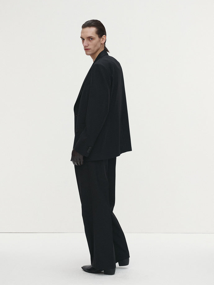 Tonywack - Wool Twill Double-Breasted Tailored Blazer (Black) product image 3 | TRAB K-Fashion Australia