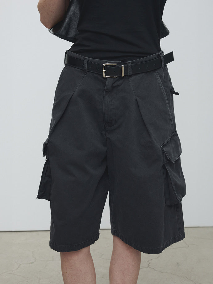 Tonywack - Garment-Dyed Cotton Cargo Shorts (Carbon) product image 1 | TRAB K-Fashion Australia