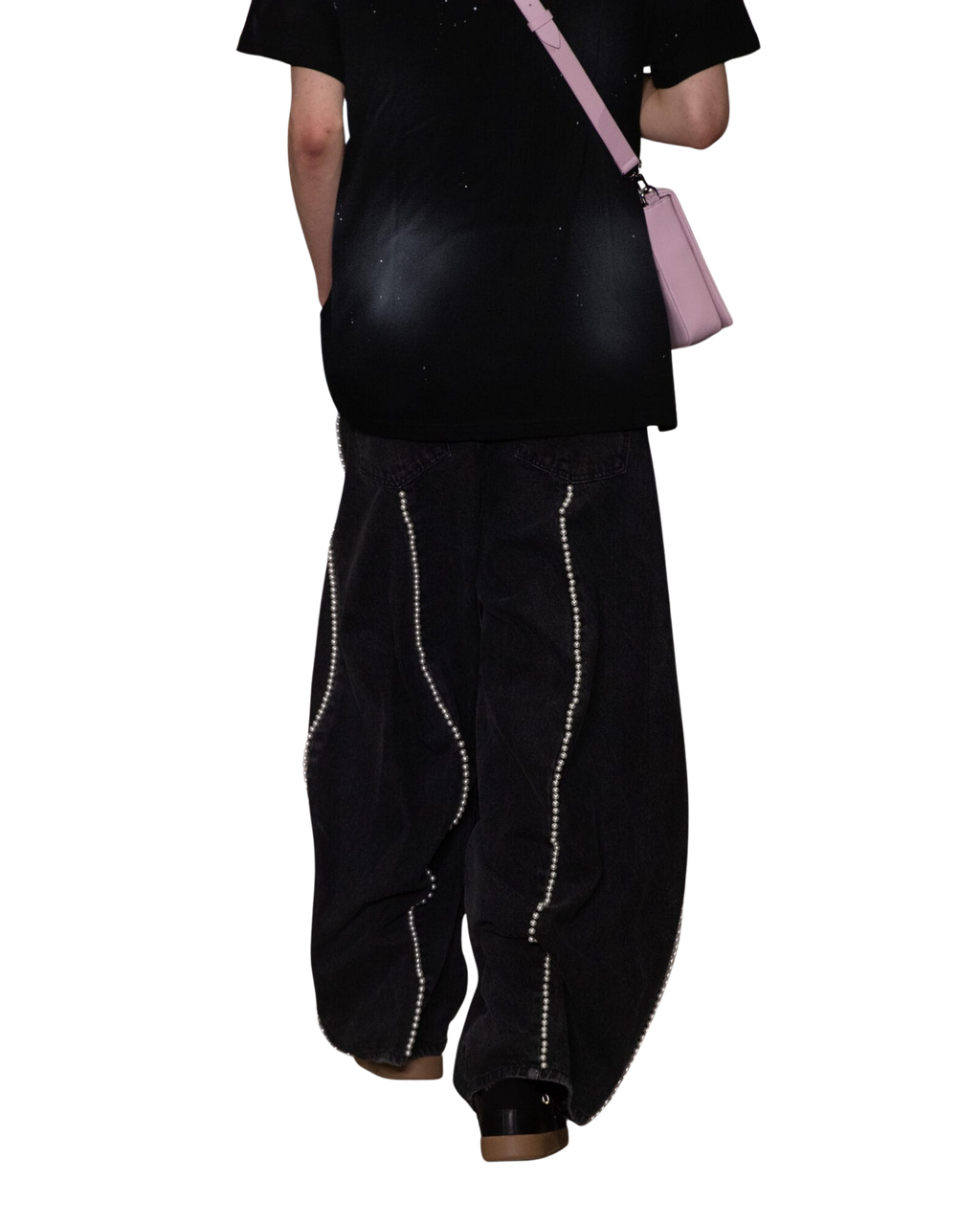 Kimhe Kim - Pearl Embellished Balloon Jeans (Black) product image 4 | TRAB K-Fashion Australia