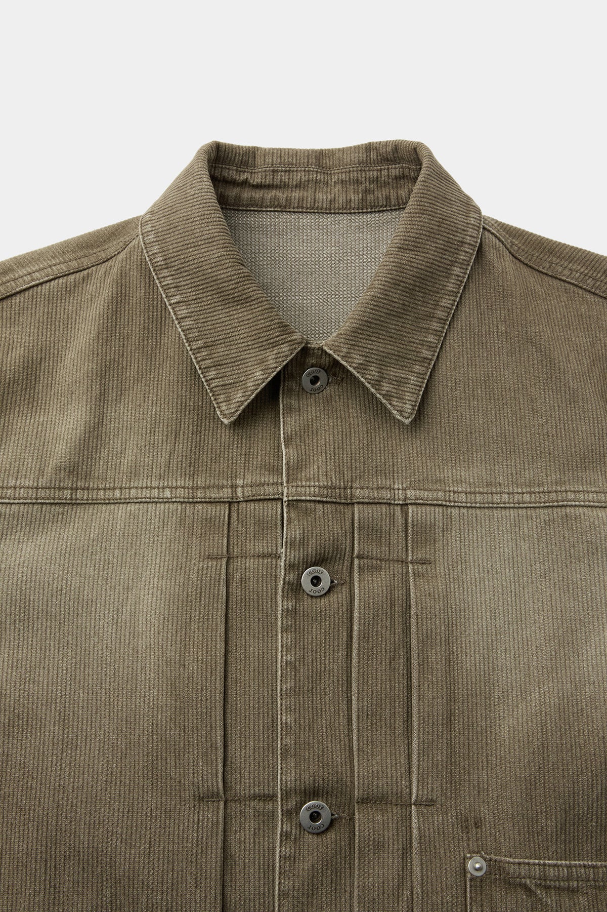 Coor - Type 1 Rib Texture Trucker Jacket (Washed Beige) product image 5 | TRAB K-Fashion Australia