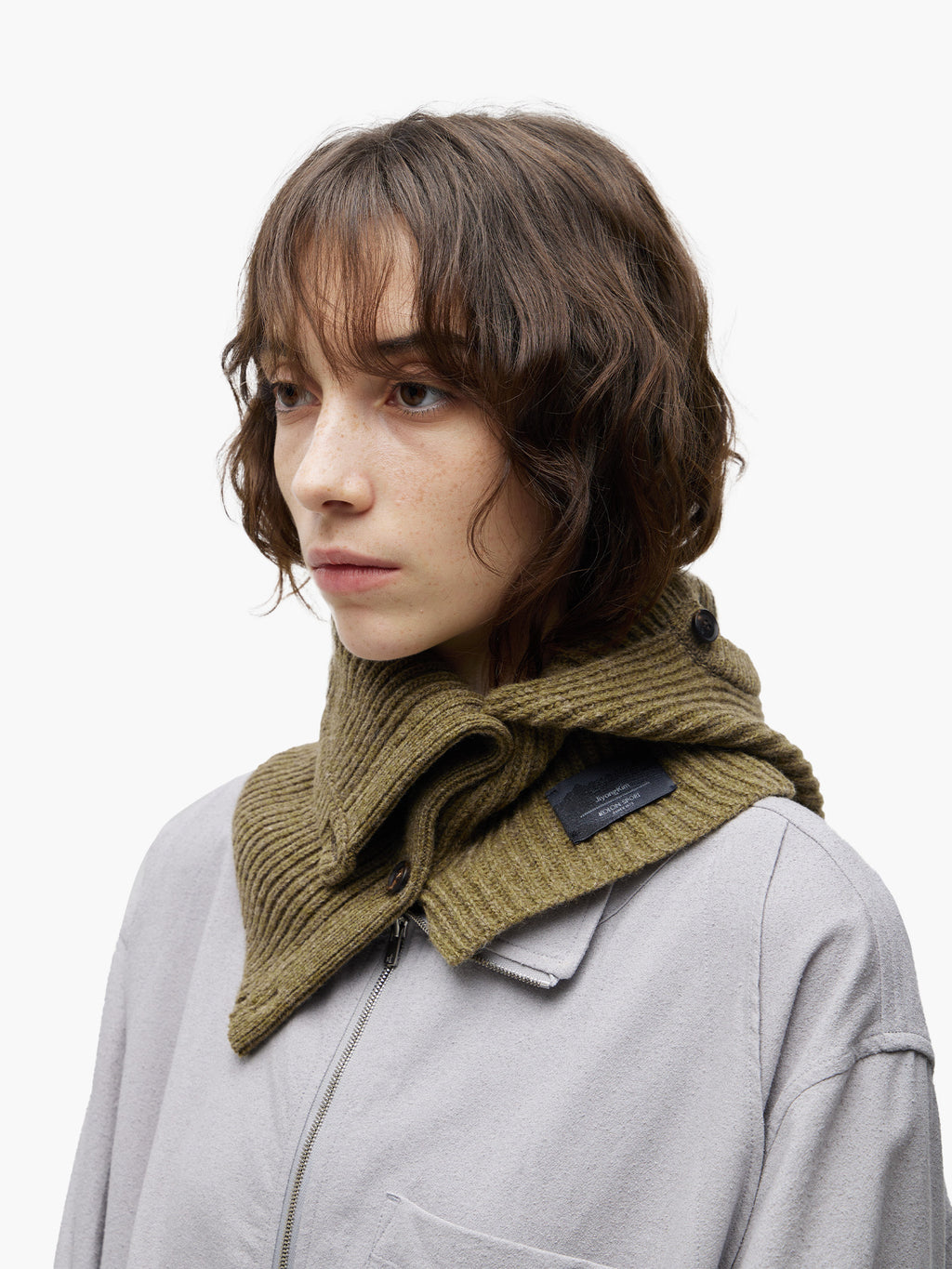 Jiyong Kim - Button Closure Balaclava (Khaki) product image 2 | TRAB K-Fashion Australia