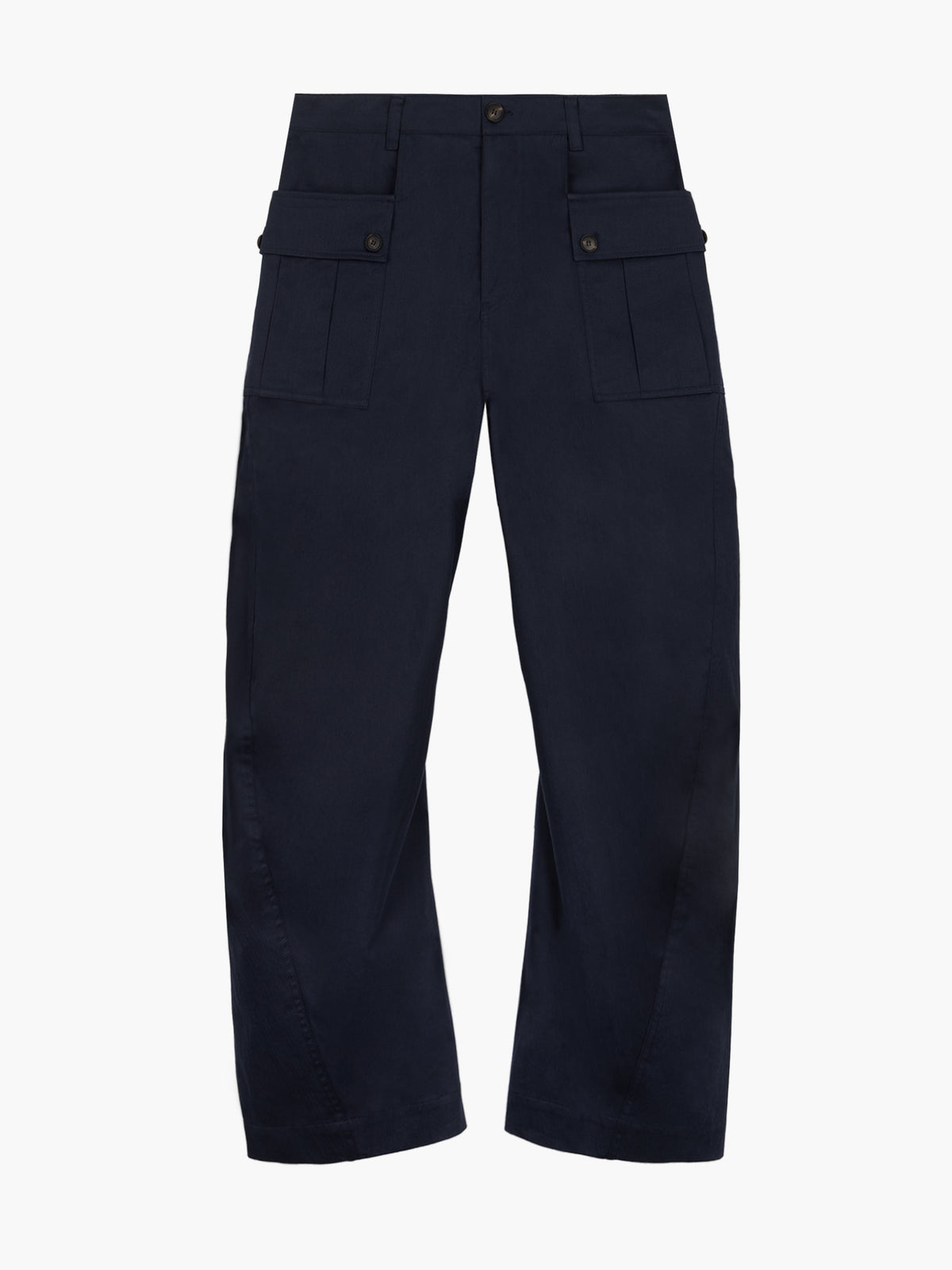 Jiyong Kim - Curved Trousers (Navy) product image 9 | TRAB K-Fashion Australia