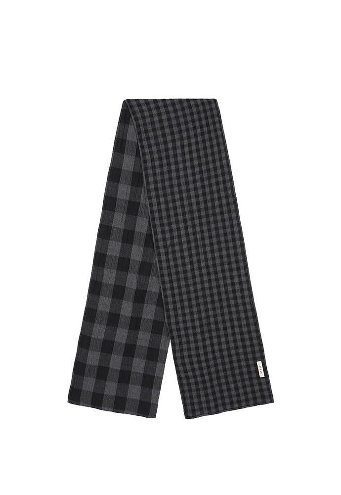 Art if acts - Double Sided Check Scarf (Black/Grey) product image 3 | TRAB K-Fashion Australia