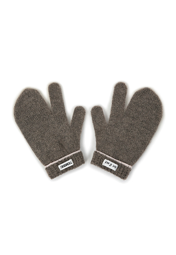 Art if acts - TEMBEA X Art if acts_ 3 Fingers Mitten (Mocha) product image 3 | TRAB K-Fashion Australia
