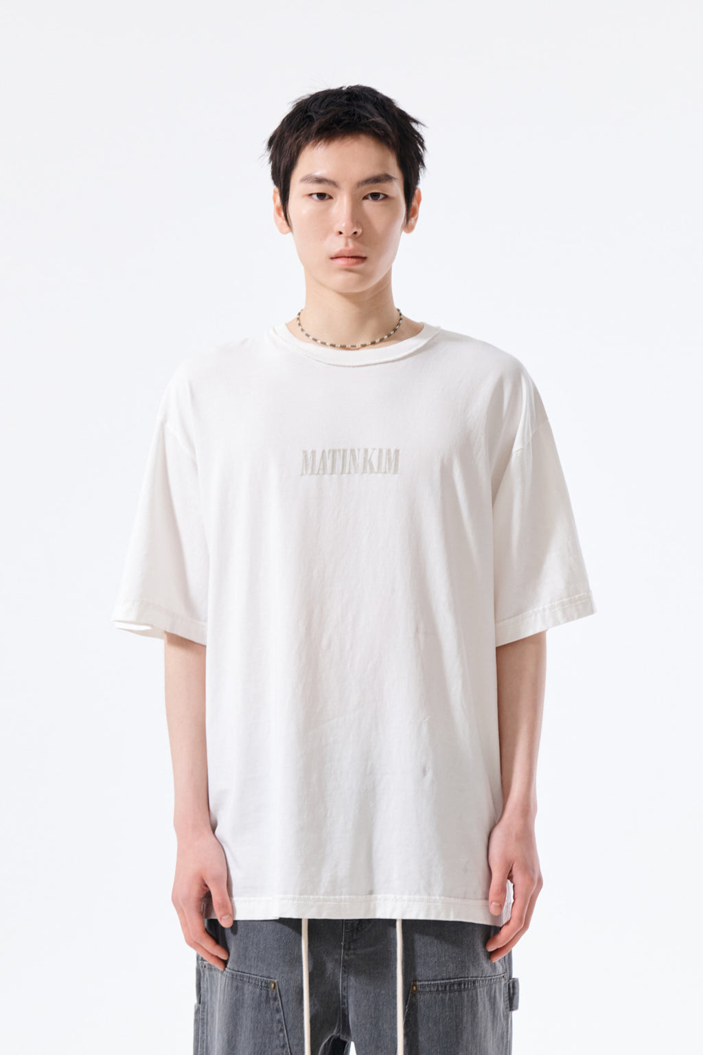 Matin Kim - Vintage Lettering Graffiti Top (White) product image 11 | TRAB K-Fashion Australia