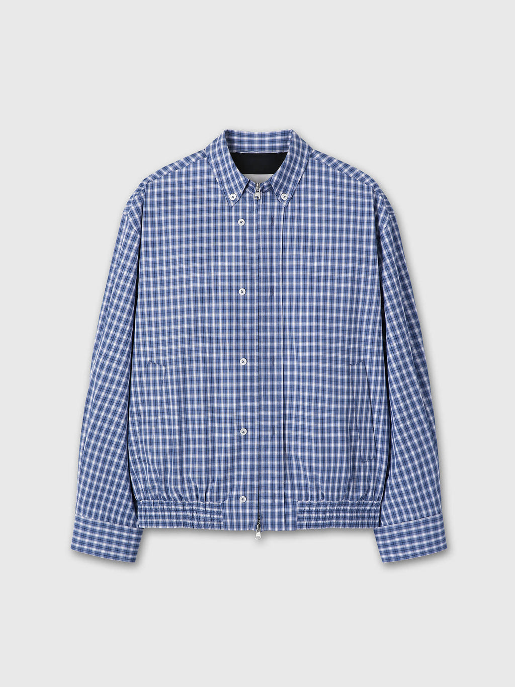 Tonywack - Checked Cotton Button-Down Blouson (Blue) product image 9 | TRAB K-Fashion Australia