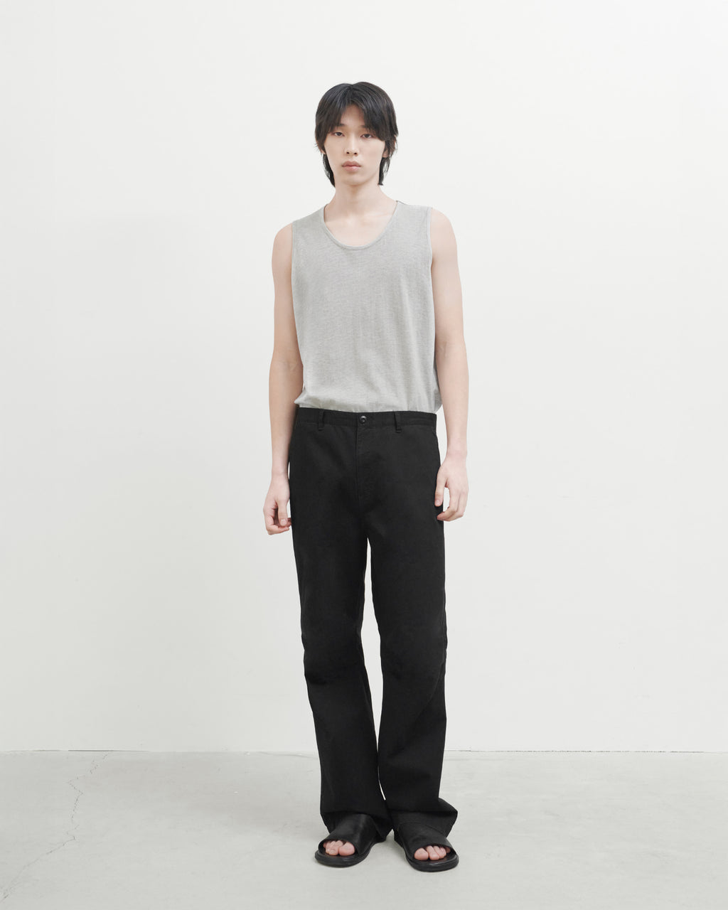 Brownyard - Relax Sleeveless (Grey Stripe) product image 1 | TRAB K-Fashion Australia