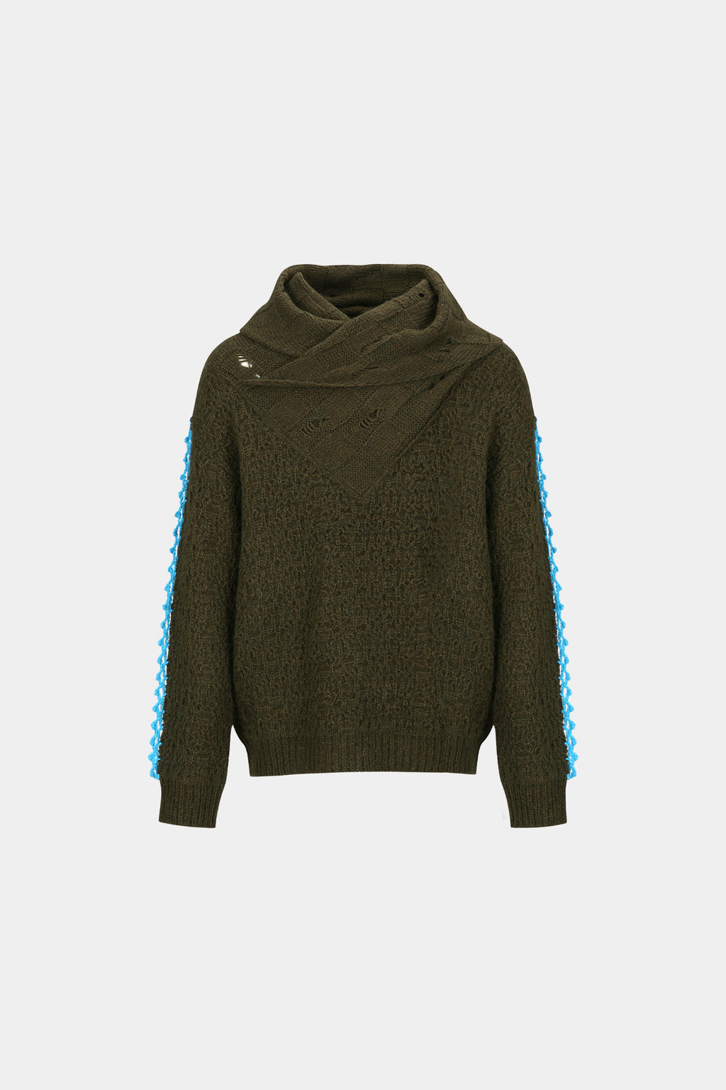 Andersson Bell - Arelin Shawl Layered Sweater (Khaki) product image 6 | TRAB K-Fashion Australia