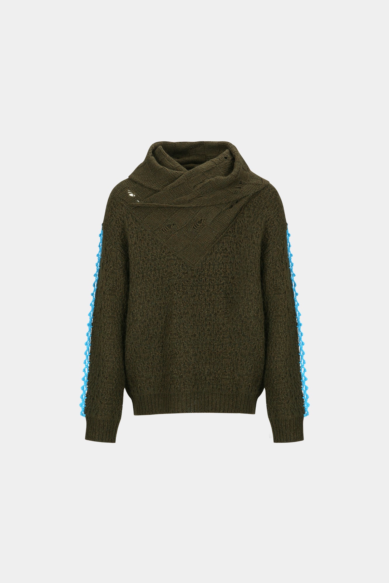Andersson Bell - Arelin Shawl Layered Sweater (Khaki) product image 6 | TRAB K-Fashion Australia
