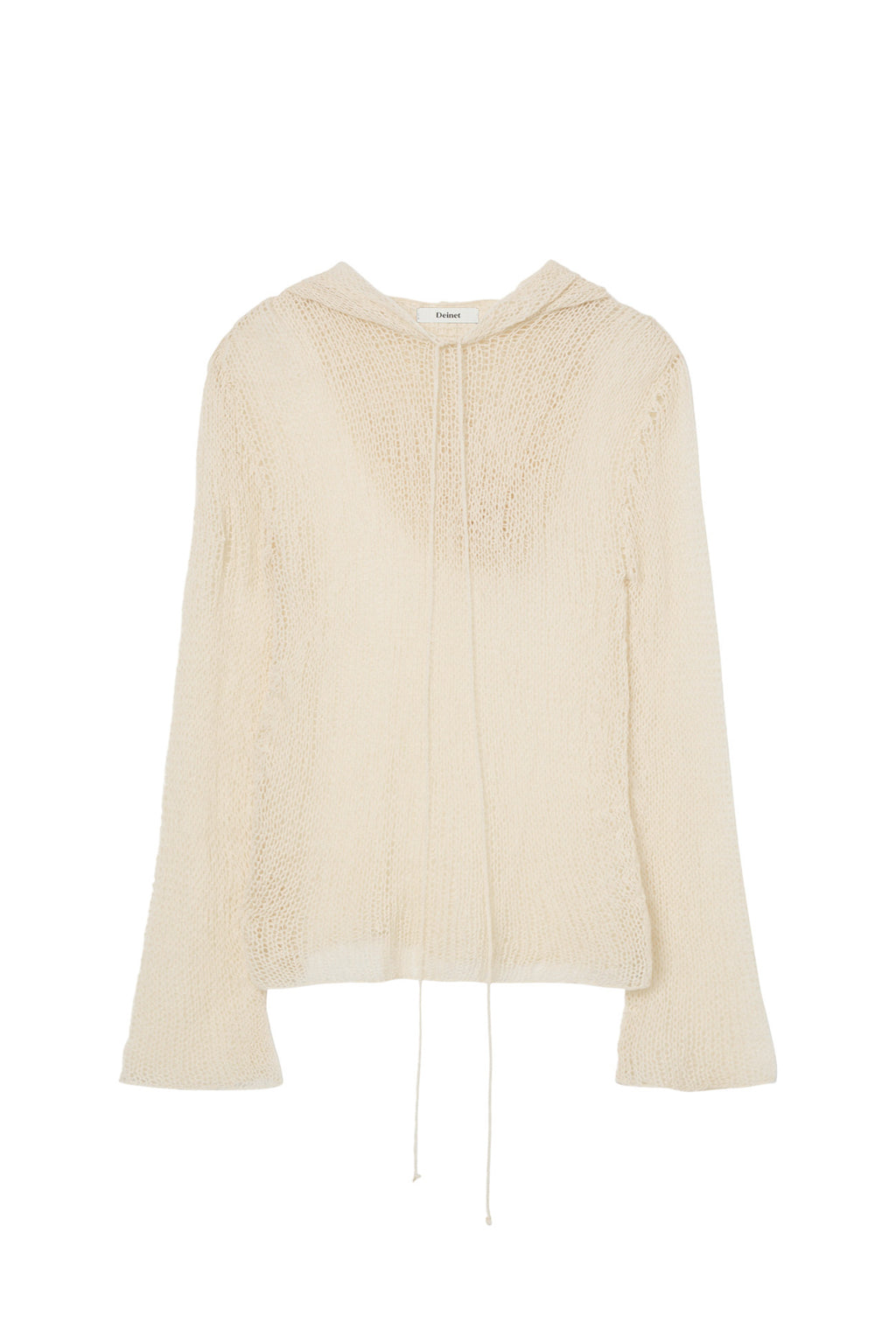 Deinet - Loose Mesh Knit Hoodie (Ivory) product image 1 | TRAB K-Fashion Australia