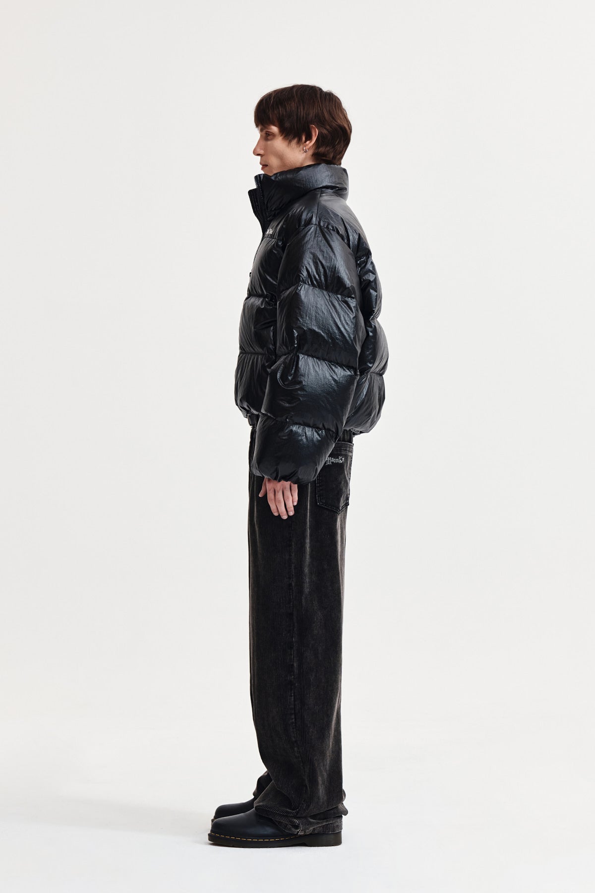 Matin Kim - Small Logo Volume Down Jumper (Black) product image 6 | TRAB K-Fashion Australia