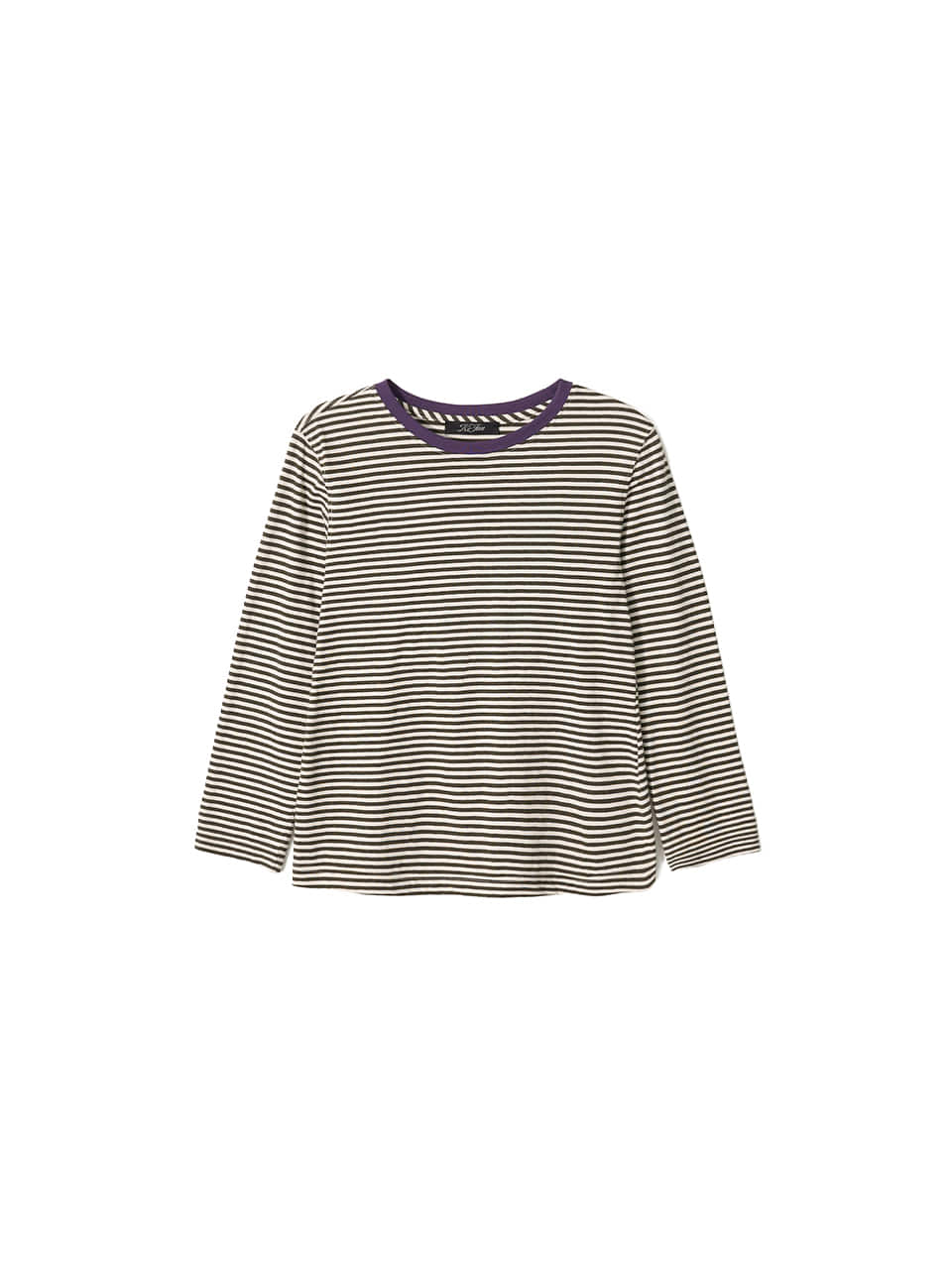 Kijun - Stripe Mid Sleeve Tee (Khaki) product image 6 | TRAB K-Fashion Australia