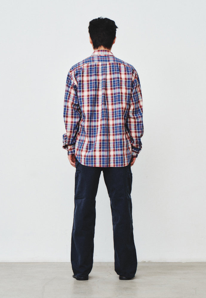 Art if acts - Two Pocket Check Shirt (Blue/Pink) product image 3 | TRAB K-Fashion Australia