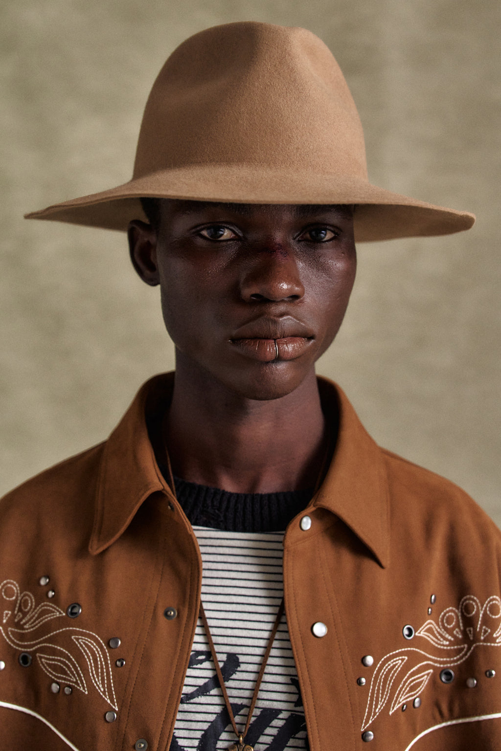 Andersson Bell - Lemmans Faux-Suede Shirts (Tan) product image 5 | TRAB K-Fashion Australia