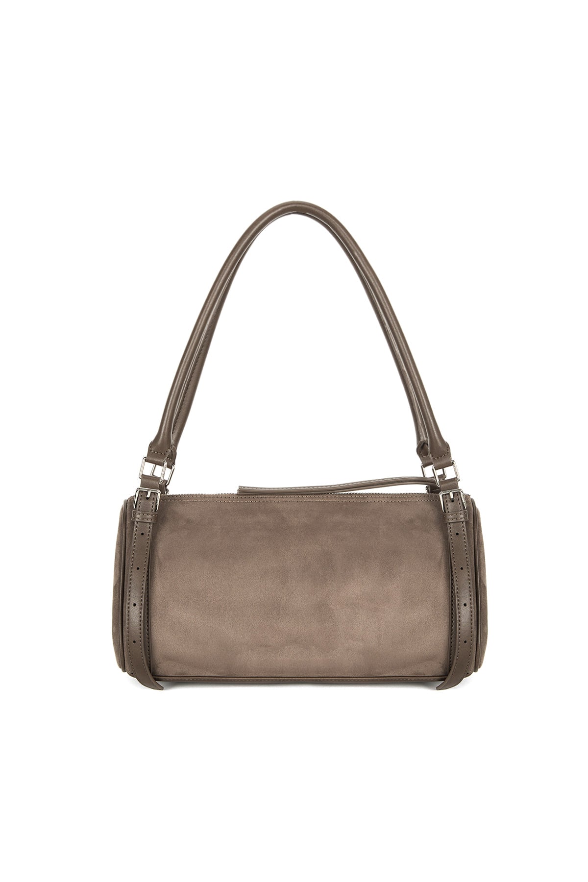Matin Kim - Suede Buckle Strap Shoulder Bag (Charcoal) product image 6 | TRAB K-Fashion Australia