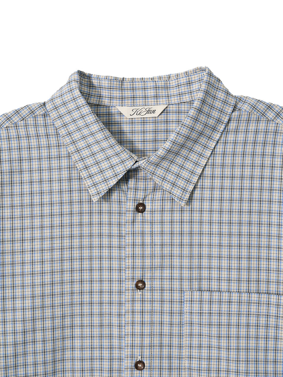 Kijun - Soft Check Shirt (Sky Blue) product image 10 | TRAB K-Fashion Australia