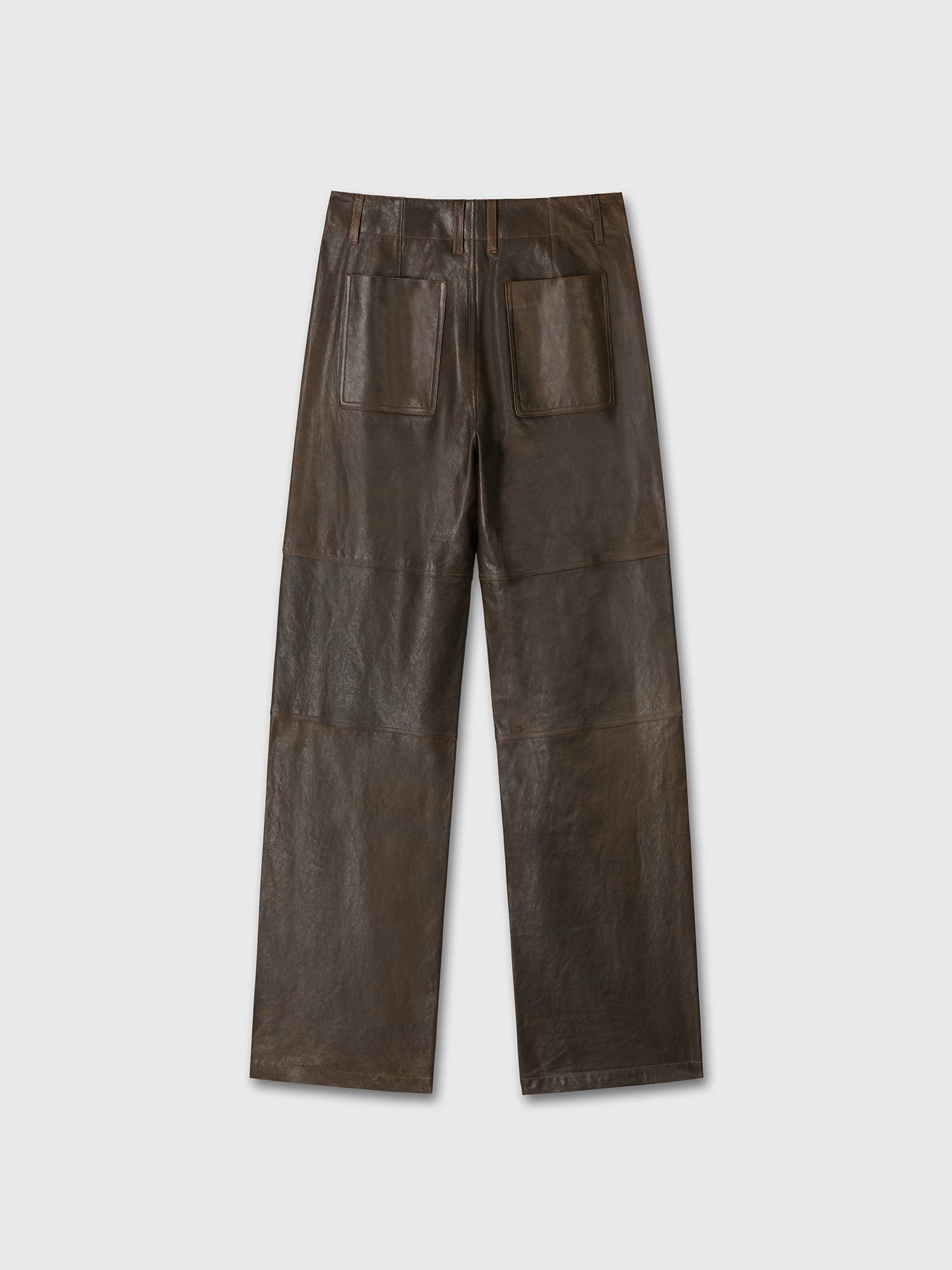 Tonywack - Vegetable Tanned Leather Rounded Leg Pants (Brown) product image 9 | TRAB K-Fashion Australia