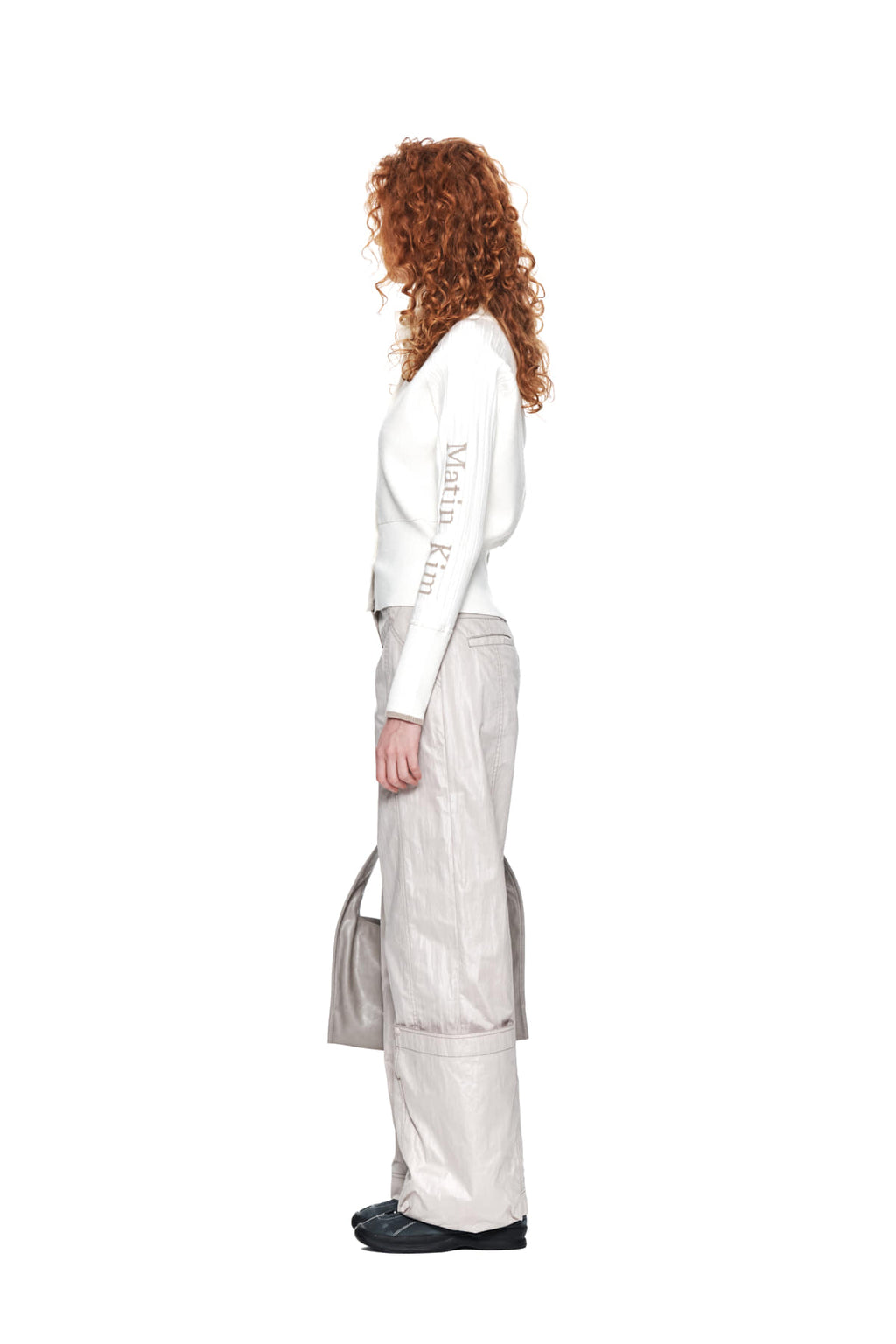 Matin Kim - Loose Pocket Nylon Pants (Beige) product image 6 | TRAB K-Fashion Australia