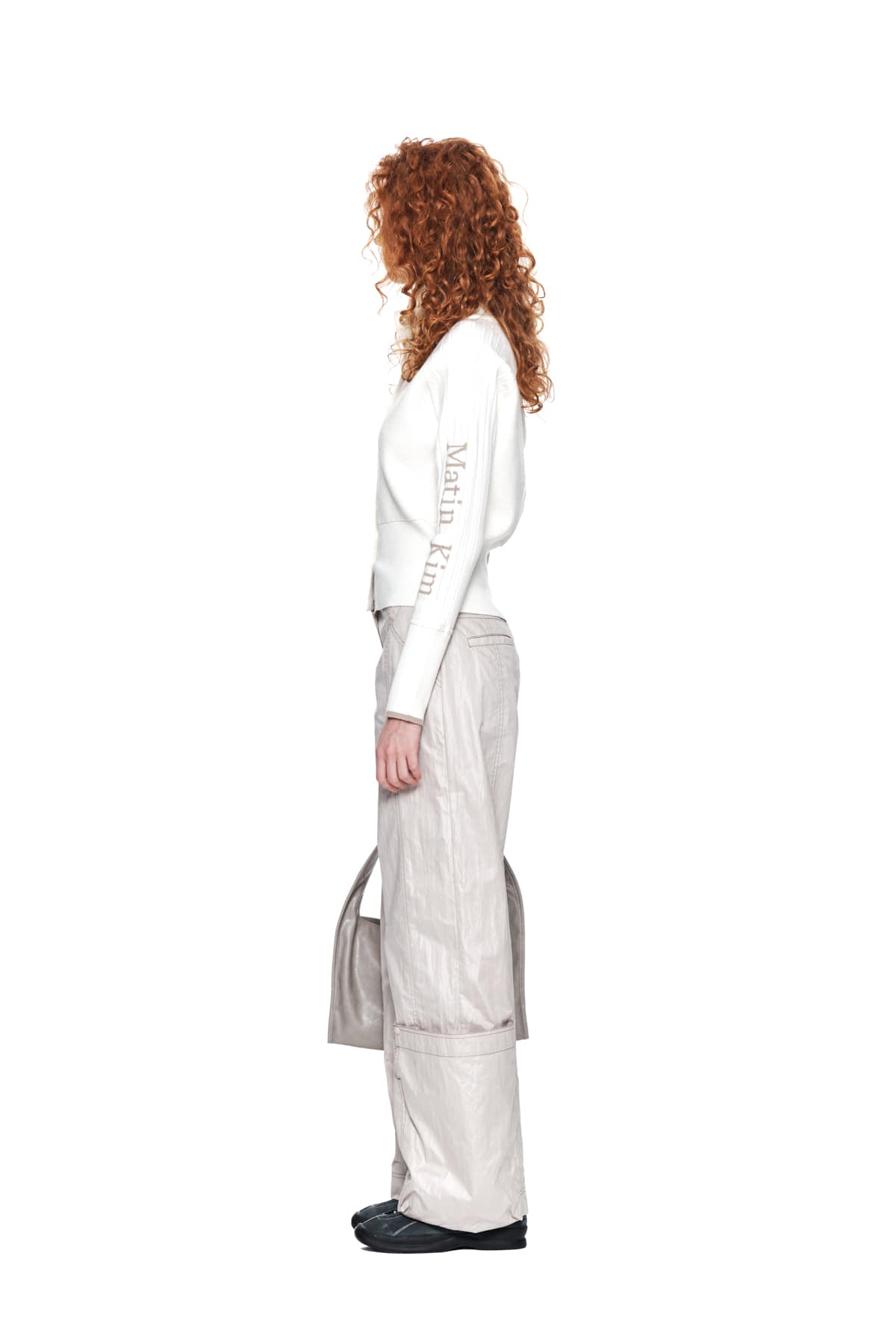 Matin Kim - Loose Pocket Nylon Pants (Beige) product image 6 | TRAB K-Fashion Australia