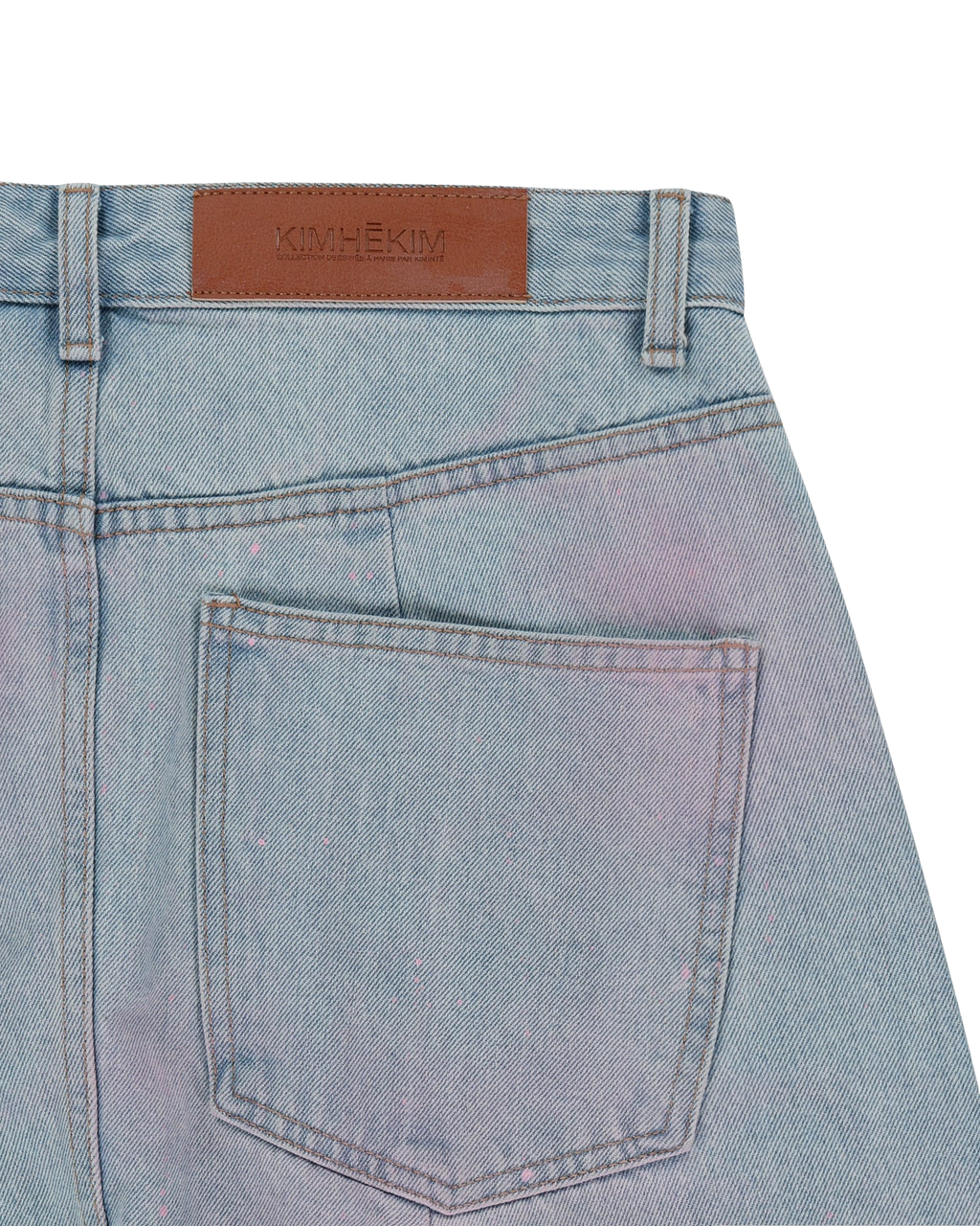 Kimhe Kim - Spray Dyed Balloon Fit Jeans (Sky Blue/Pink) product image 17 | TRAB K-Fashion Australia