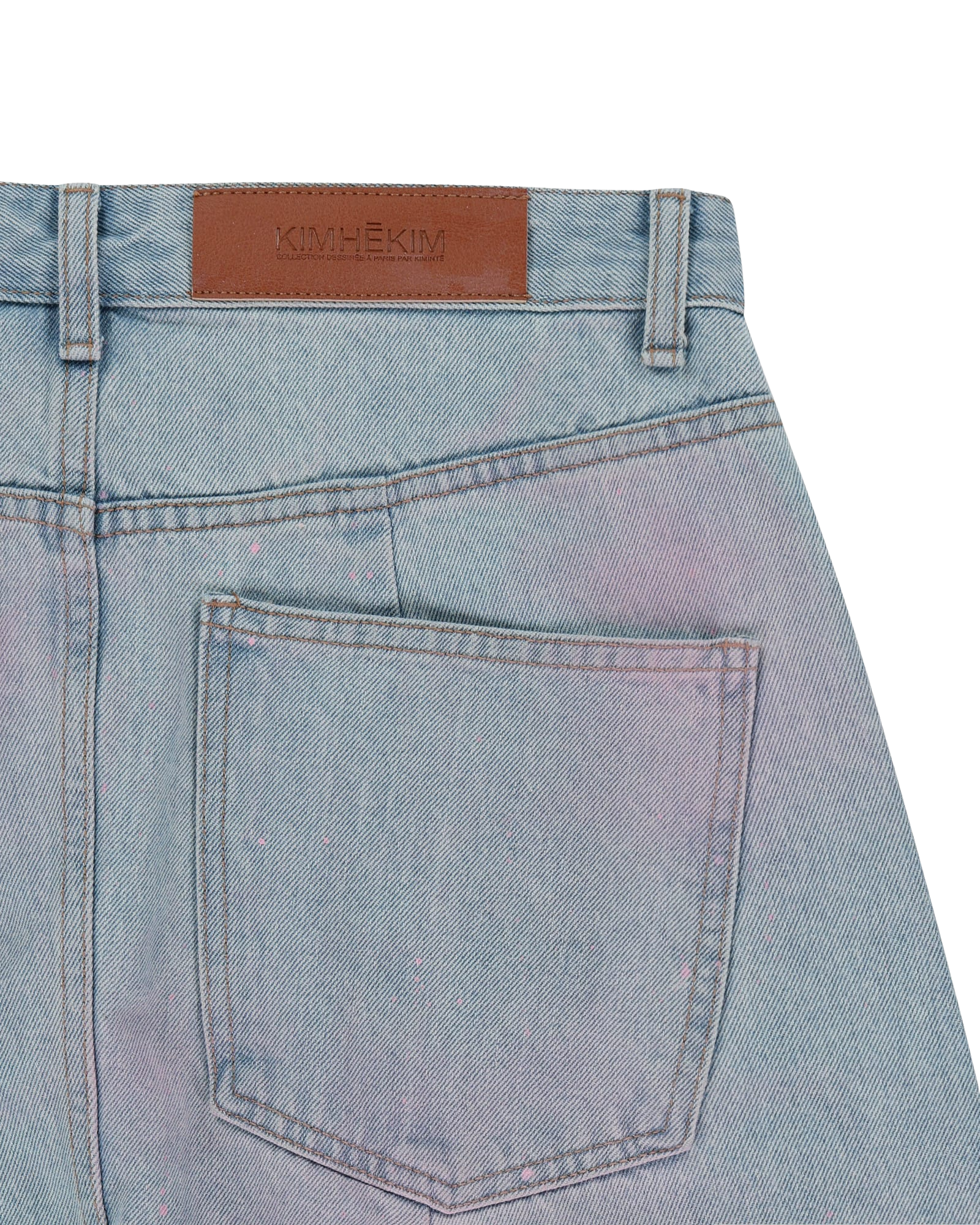 Kimhe Kim - Spray Dyed Balloon Fit Jeans (Sky Blue/Pink) product image 17 | TRAB K-Fashion Australia