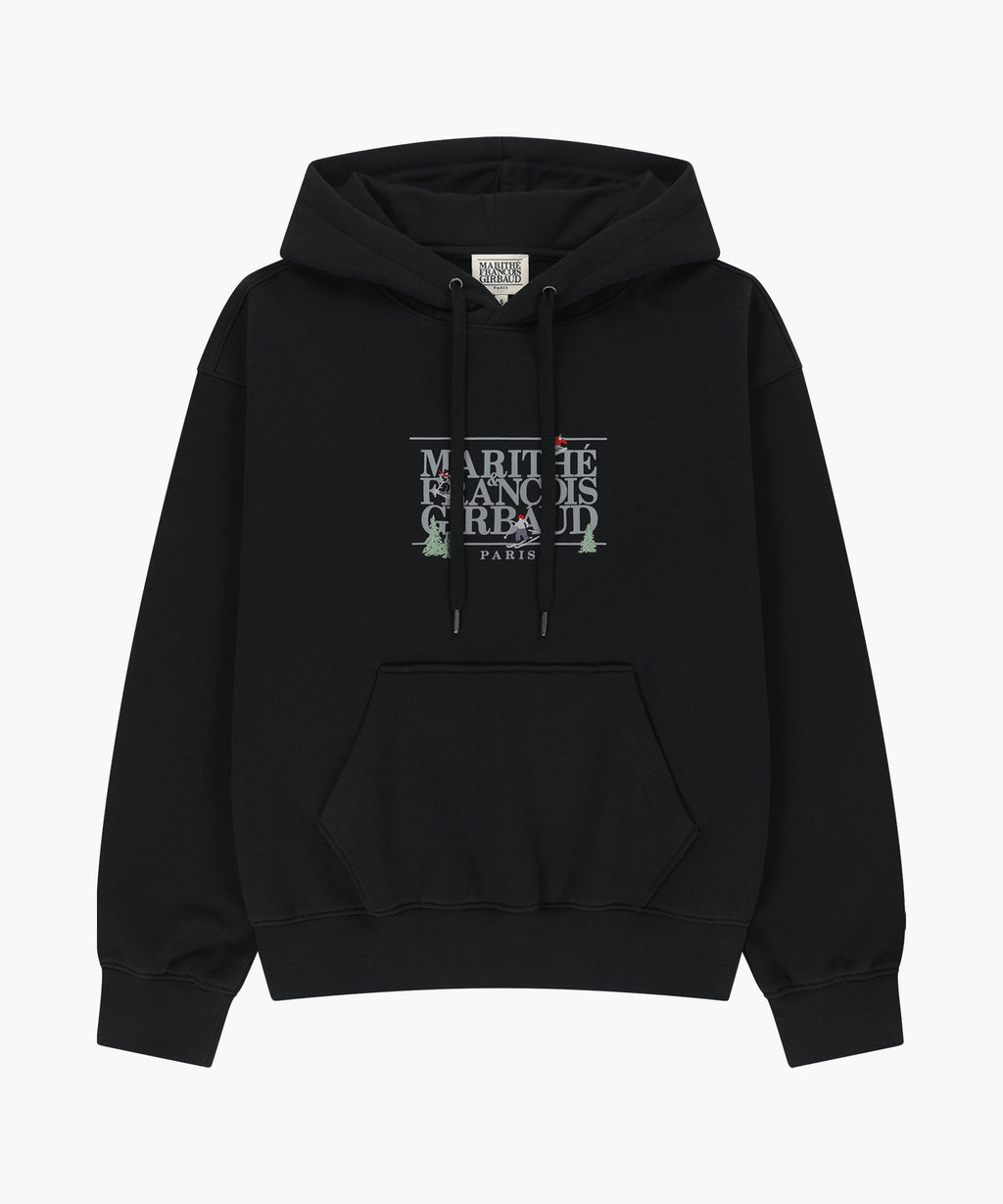 Marithe & Francois Girbaud - Alpes Classic Logo Oversized Hoodie (brushed) (Black) product image 5 | TRAB K-Fashion Australia