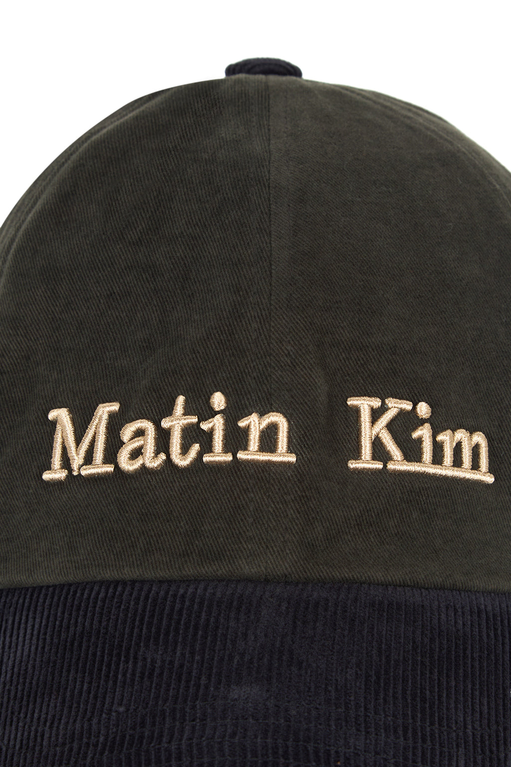 Matin Kim - Matin Classic Logo Corduroy Brim Ball Cap (Navy) product image 4 | TRAB K-Fashion Australia