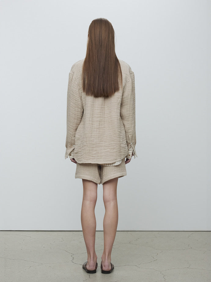 Tonywack - Double Weave Linen Shirt (French Beige) product image 3 | TRAB K-Fashion Australia