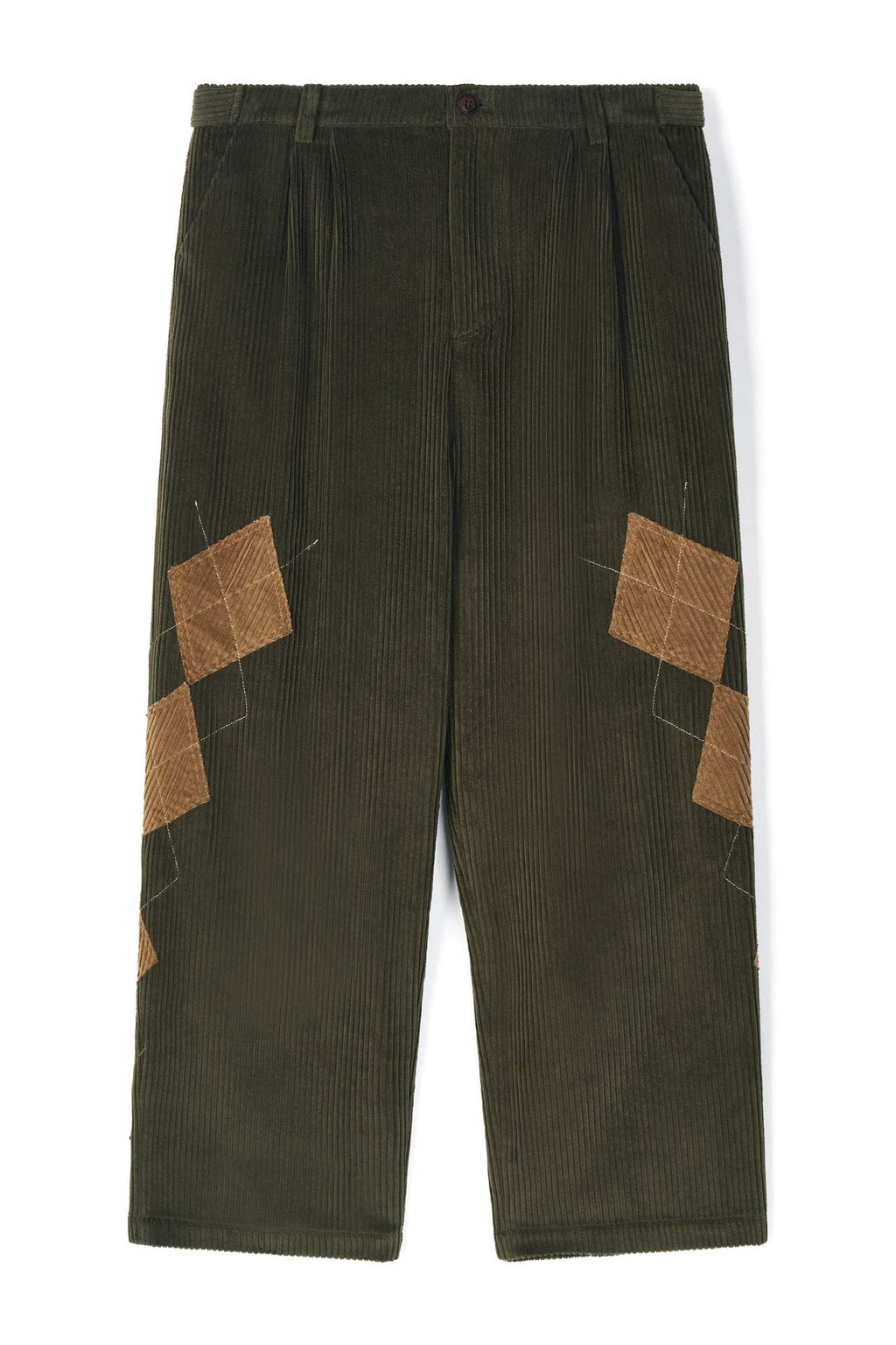 Ioedle - Argyle Kite Stem Corduroy Pants (Olive) product image 2 | TRAB K-Fashion Australia