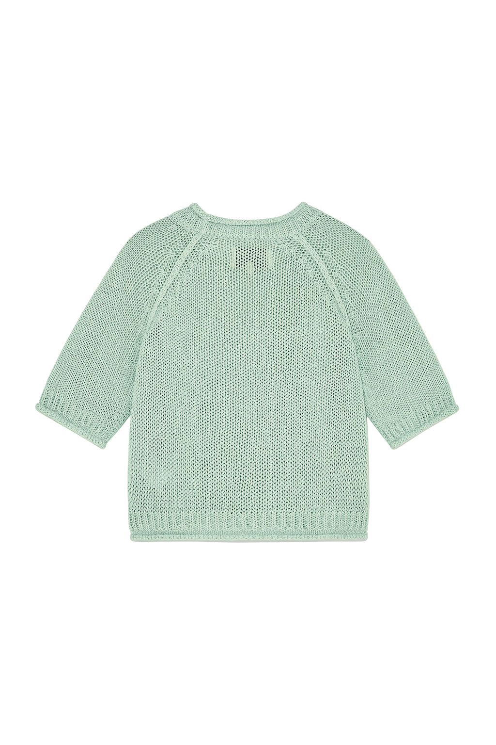 Matin Kim - Three Quarter Sleeve Logo Knit Pullover (Mint) product image 2 | TRAB K-Fashion Australia