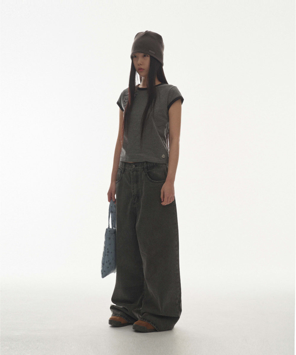 Coyseio - W Stitch Denim Pants (Black) product image 6 | TRAB K-Fashion Australia