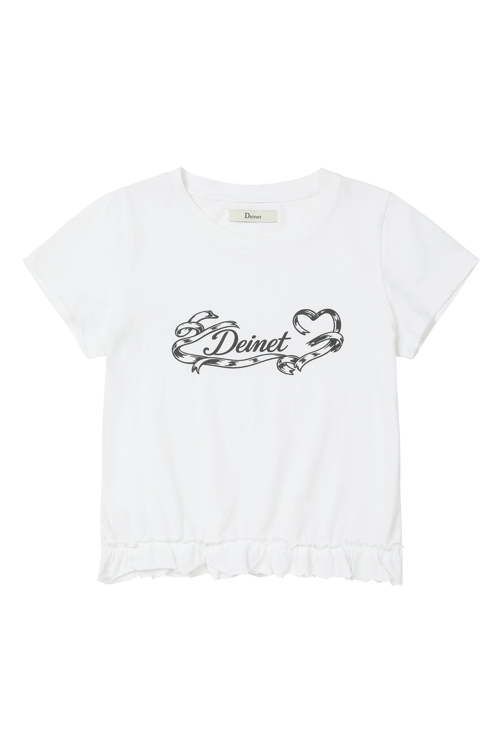 Deinet - Ruffle Washed T-Shirt (White) product image 1 | TRAB K-Fashion Australia